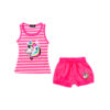 Girls Unicorn Striped Sequin Shorts Set Vest Top Outfit