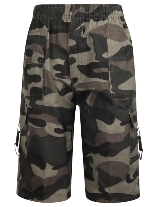 Boys Summer Patterned Shorts - Khaki Camo