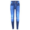 Girls Denim Ripped Skinny Jeans - Light Blue
