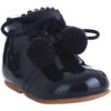 Girls Party Pom Pom Infant Shoes - Navy