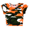 Girls Neon Camouflage Top - Neon Orange
