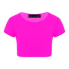 Girls Neon Crop Top T-Shirt.