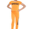 Girls Gorgeous Print Neon Crop Top & Leggings Set - Orange