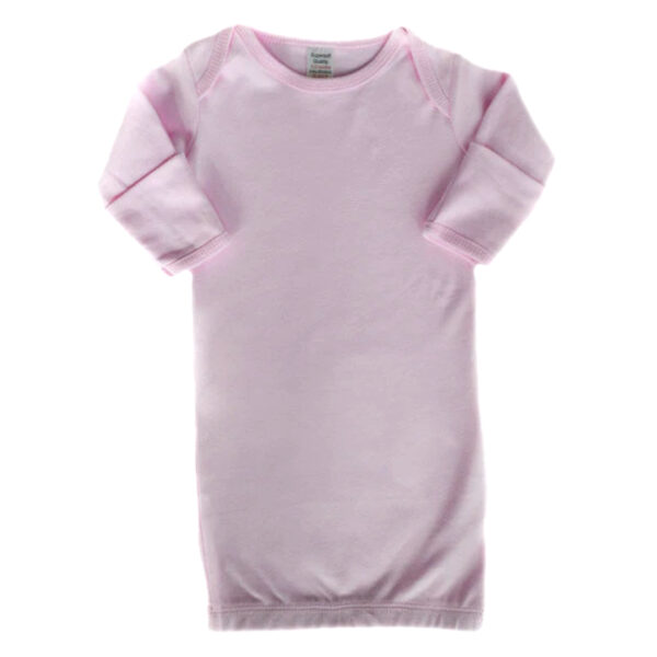 Baby Long Sleeved Layette Gown - Pink