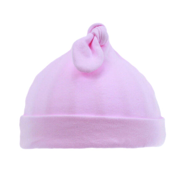 Baby Soft Cotton Hats - Pink Knot