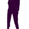 Girls Velvet Tracksuit - Purple