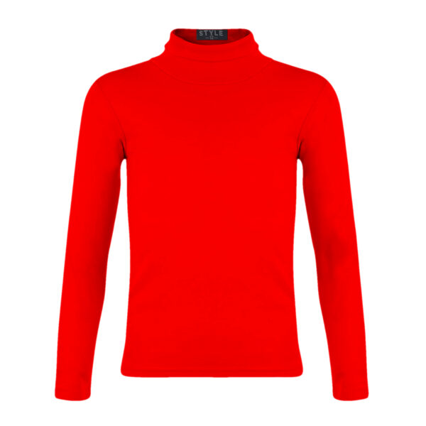 Girls Polo Neck Tops - Red