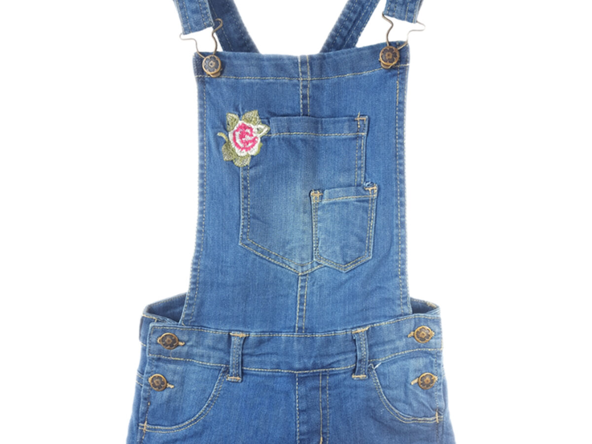New Girls Kids Denim Dungaree Outfit Shorts Dress Jumpsuit Party