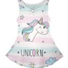 Girls Unicorn Summer Swing Dress
