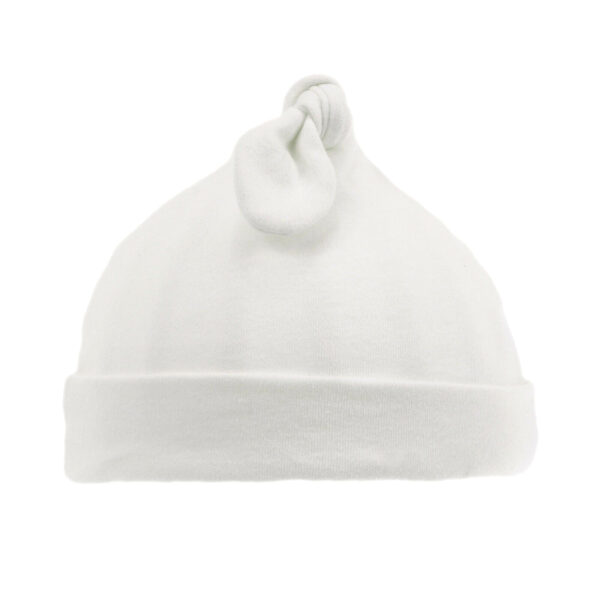 Baby Soft Cotton Hats - White Knot