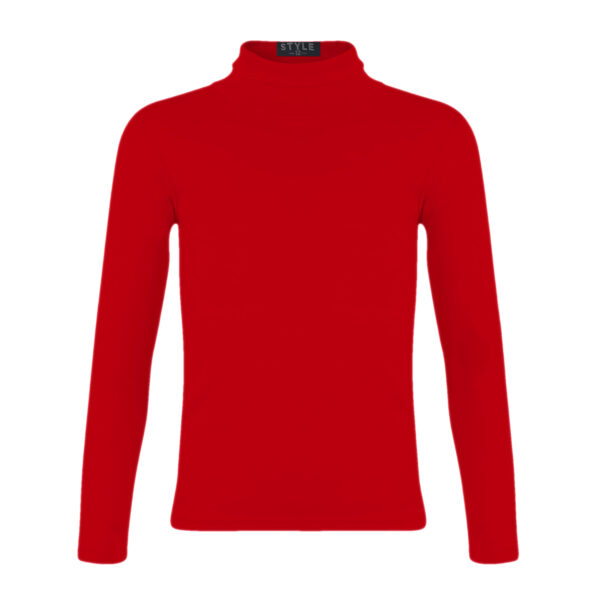 Girls Polo Neck Tops - Wine Red