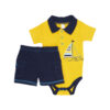Baby Sleepsuits, Rompers & Polo Shorts Set - Image 3