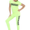 Girls Gorgeous Print Neon Crop Top & Leggings Set - Yellow