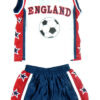 Kids England Basketball Summer Shorts Set