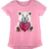Girls Shiny Sequin Face T-Shirt - Image 5