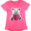 Girls Shiny Sequin Face T-Shirt - Image 3