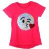 Girls Shiny Sequin Face T-Shirt