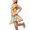 Girls Rainbow Off Shoulder Dress