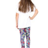 Girls Floral Leggings - Navy