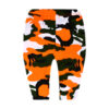 Girls Cycling Shorts - Neon Orange Camo
