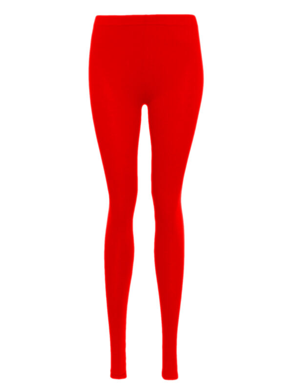 Girls Plain Leggings - Red