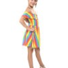 Girls Rainbow Off Shoulder Dress