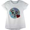 Girls Shiny Sequin Face T-Shirt - Image 33
