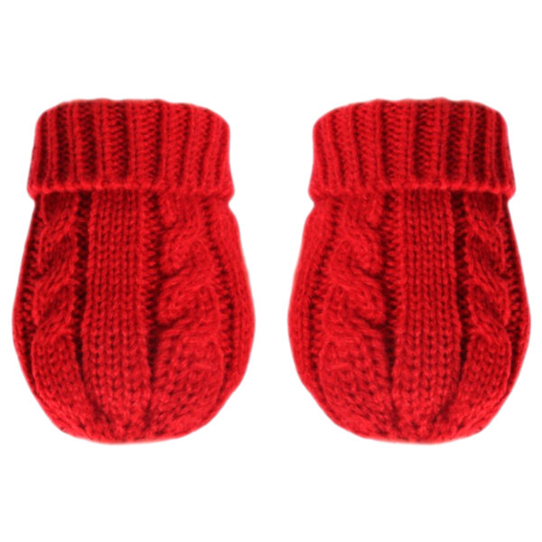 Knitted Gloves - Red