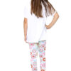 Girls Floral Leggings - White