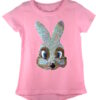 Girls Shiny Sequin Face T-Shirt - Image 20
