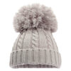 Knitted Bobble Hat - Grey