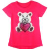 Girls Shiny Sequin Face T-Shirt - Image 7