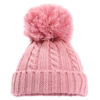Knitted Bobble Hat - Pink