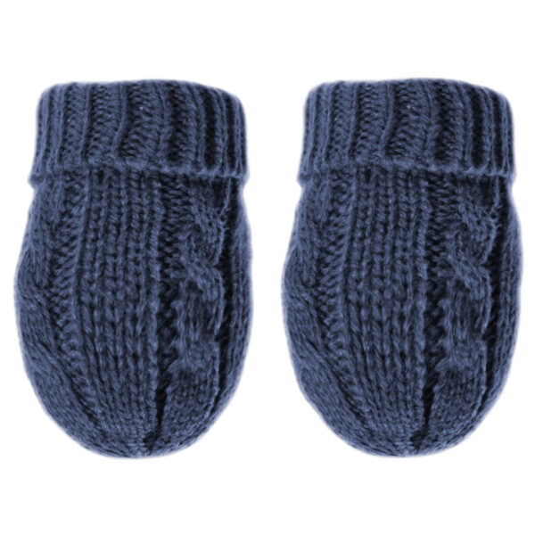 Knitted Gloves - Navy Blue