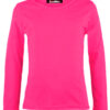 Girls Basic Long Sleeve Tops - Cerise Pink