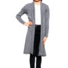 Girls Long Boyfriend Cardigan - Charcoal