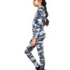 Girls Camouflage Hooded Top and Leggings Tracksuit - Khaki