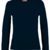 Girls Basic Long Sleeve Tops - Black