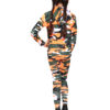 Girls Camouflage Hooded Top and Leggings Tracksuit - Orange