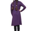 Girls Long Boyfriend Cardigan - Purple