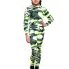 Girls Camouflage Hooded Top and Leggings Tracksuit - Yellow