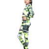 Girls Camouflage Hooded Top and Leggings Tracksuit - Yellow