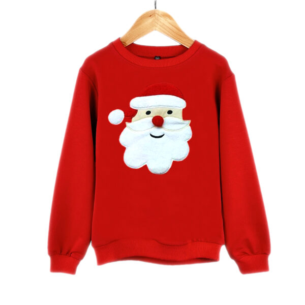 Kids Red Christmas Themed Sweatshirts - Santa Claus