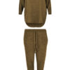 Girls High Low Loungewear Tracksuit - Camel