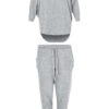 Girls High Low Loungewear Tracksuit - Grey