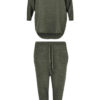 Girls High Low Loungewear Tracksuit - Khaki