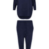 Girls High Low Loungewear Tracksuit - Navy