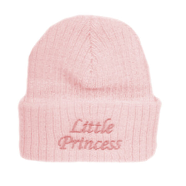 Baby Ribbed Winter Beanie Hats - Pink