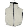 Girls Reversible Gilet Bodywarmer Cropped Sleeveless Jacket 2 in 1 - Beige
