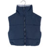 Girls Reversible Gilet Bodywarmer Cropped Sleeveless Jacket 2 in 1 - Black